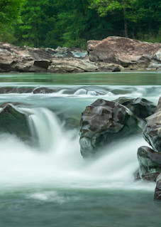 Cossatot Falls 3 Panorama Photography Art | Images of the Ozarks, Photography by Steve Snyder