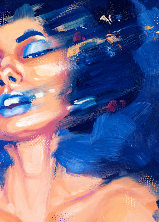 20220113 O Face On Blue Art | Rich Wilkie inc