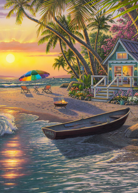 Sunset Beach Print