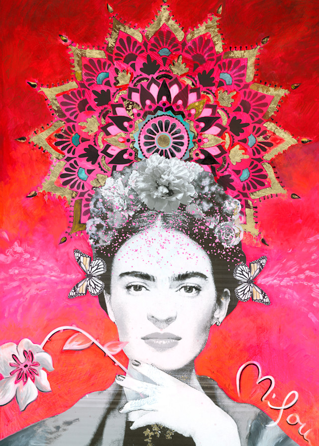 Famous Frida Red Mandala Art | perrymilou
