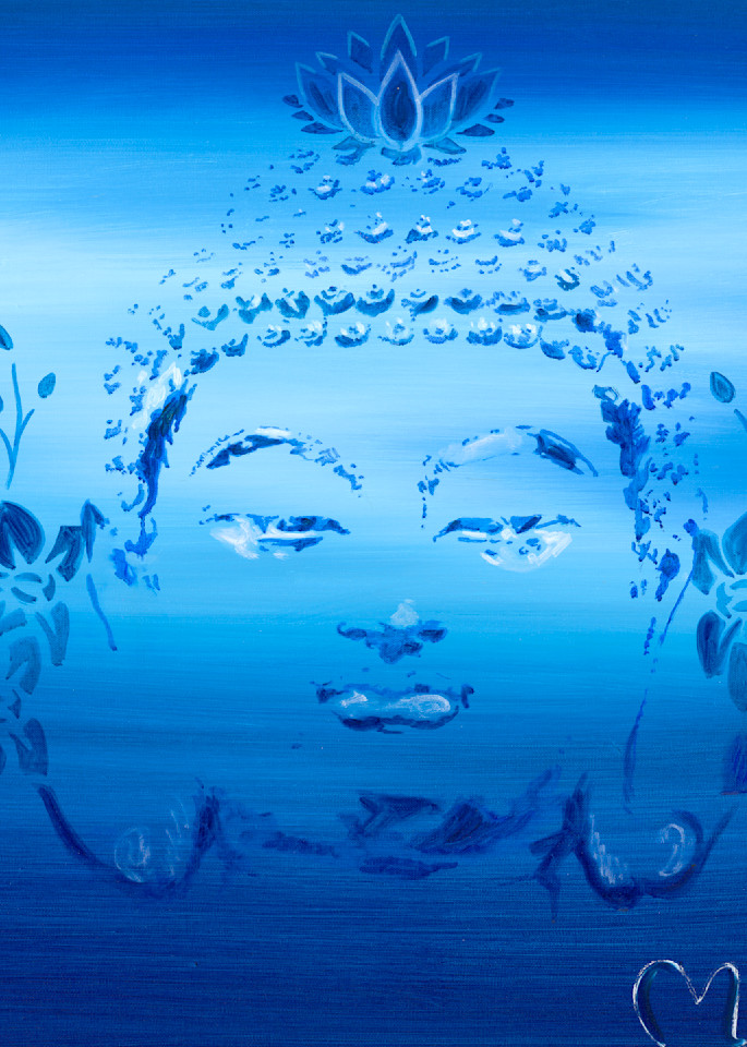Spiritual Blue Buddha 2 Art | perrymilou