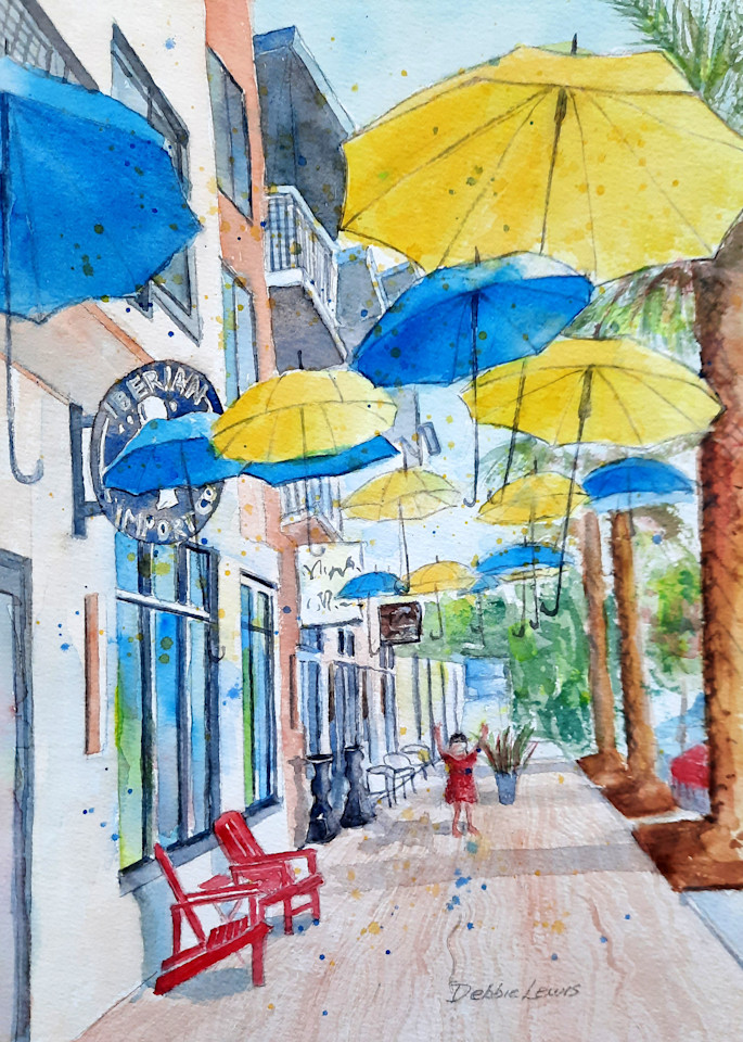 Umbrellas Of Hope Art | Debbie Lewis Watercolors