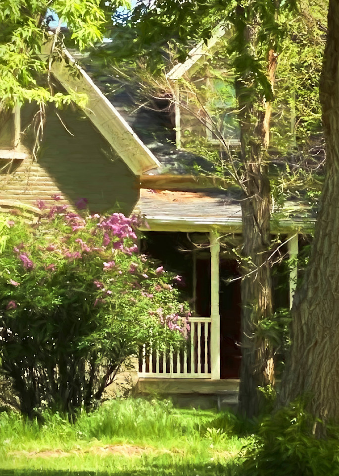 Lilacs and Front Porch