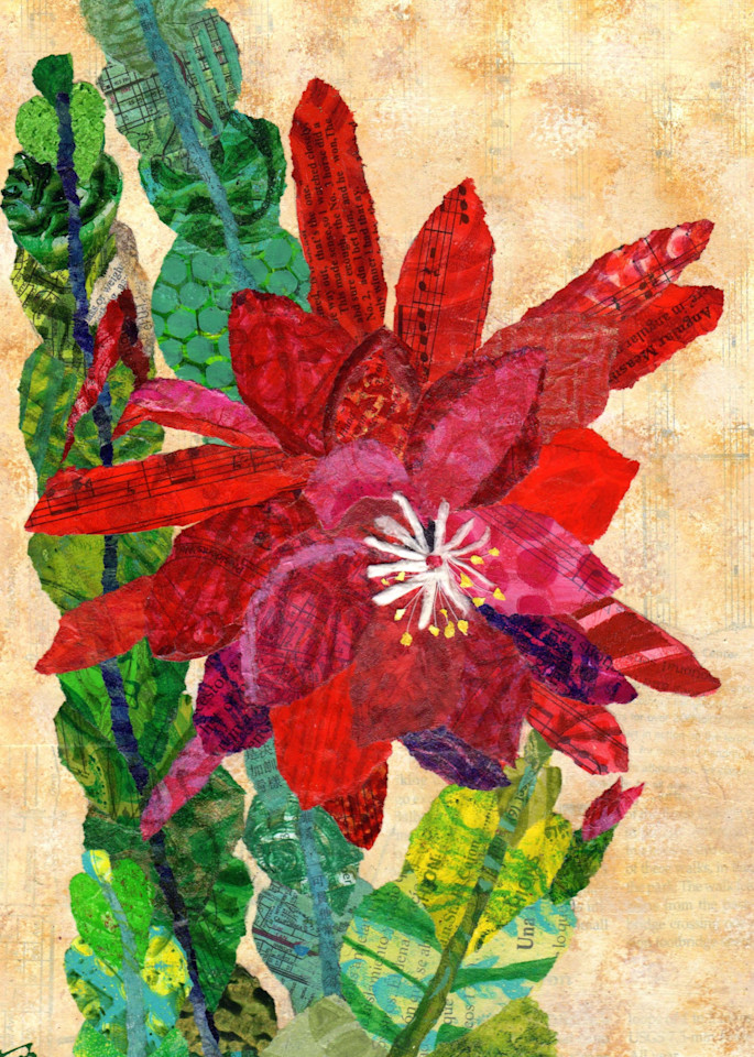 There Is A Cactus Rose In Spanish Village Art | Poppyfish Studio