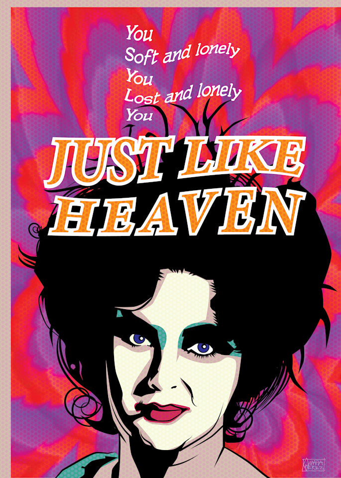 Liz Taylor/The Cure/Goth Girl Pop Art Mash-up by Omaha Perez