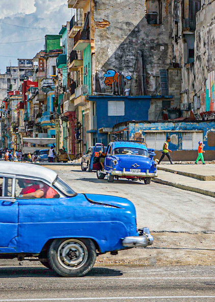 Blu Cars Dntn Havana Photography Art | Judith Anderson Photography