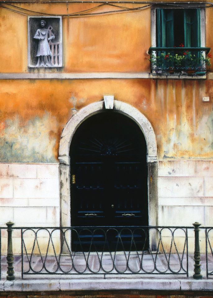 Venice Doorway Balcony Statue Claudia Art | Elisabetta Franchini Studio
