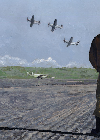 Airman On Airfield Art | Artwork by Rouch