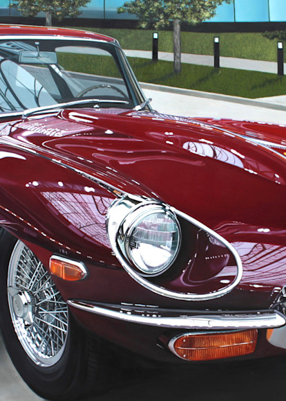 Cheryl Kelley - Red Jaguar Front Print