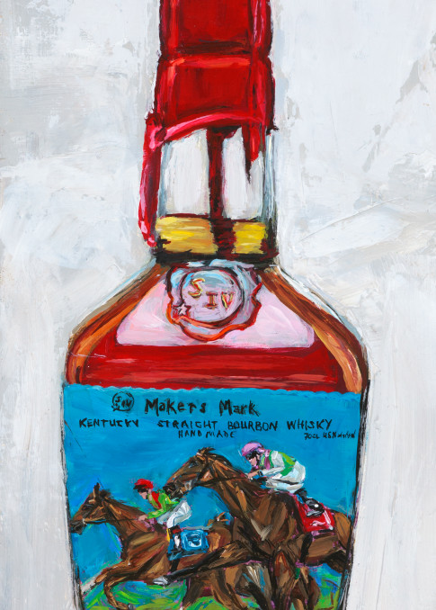 Maker's Mark With Horse Racing Label Art | MartiMar Art