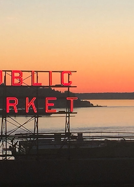 Pike Place Sunset Photography Art | matthewryanphoto