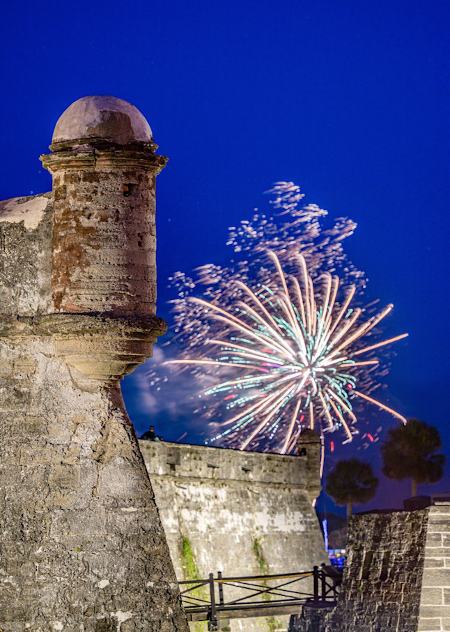 St. Augustine July 4th 2022 Fireworks  4879 Photography Art | kramkranphoto