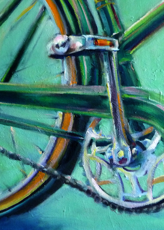 Bicycle Gears In Green Art | Meghan Taylor Art