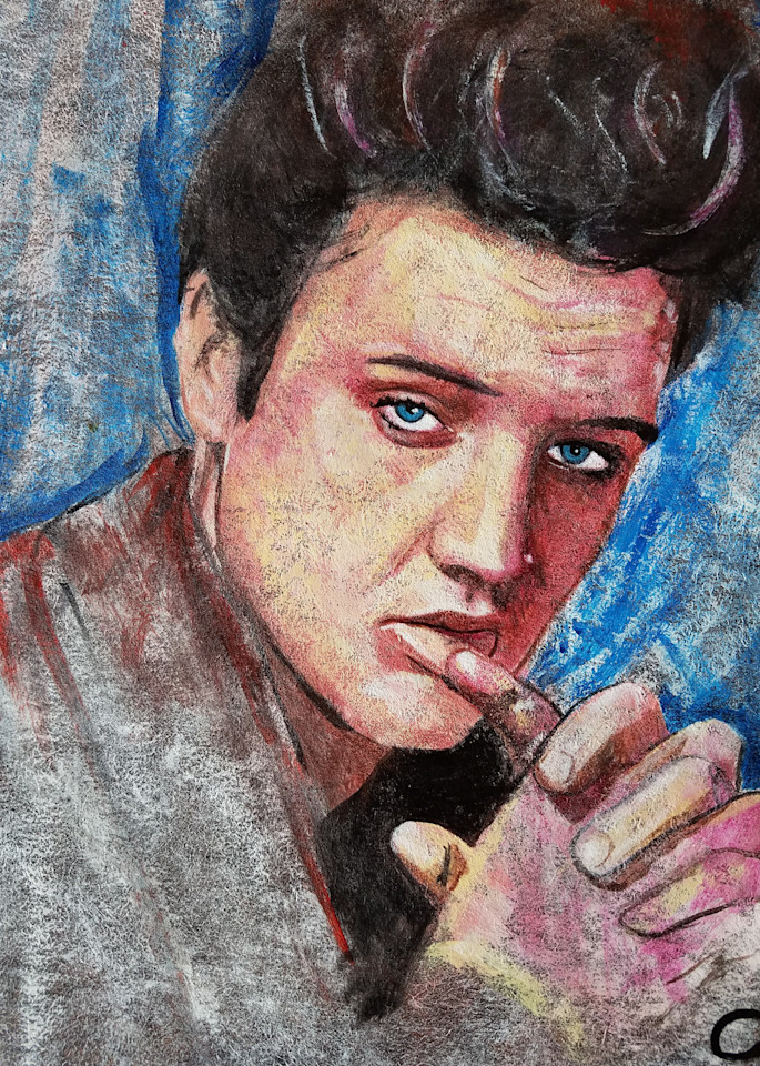 Elvis Watercolor Dry Brush Art | Khaos Art