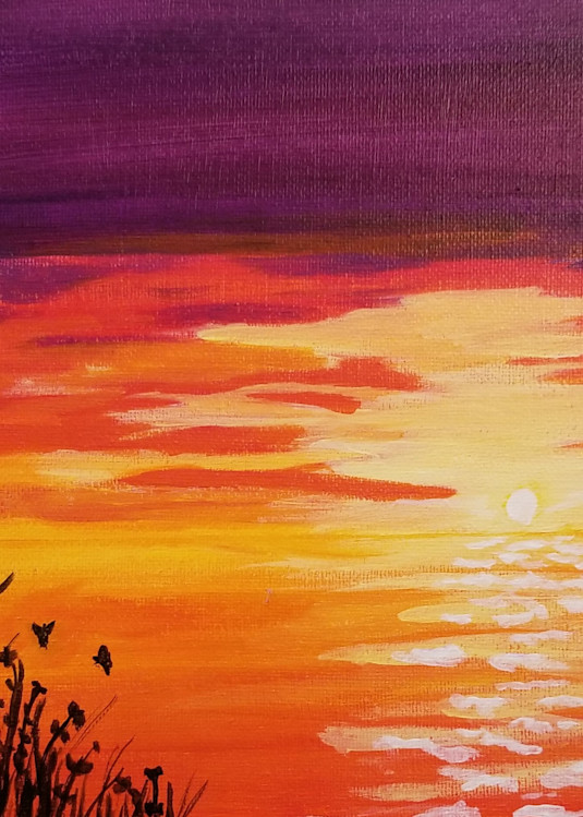 Purple Sunset Art | Tails of Emotion by Karen Whitacre