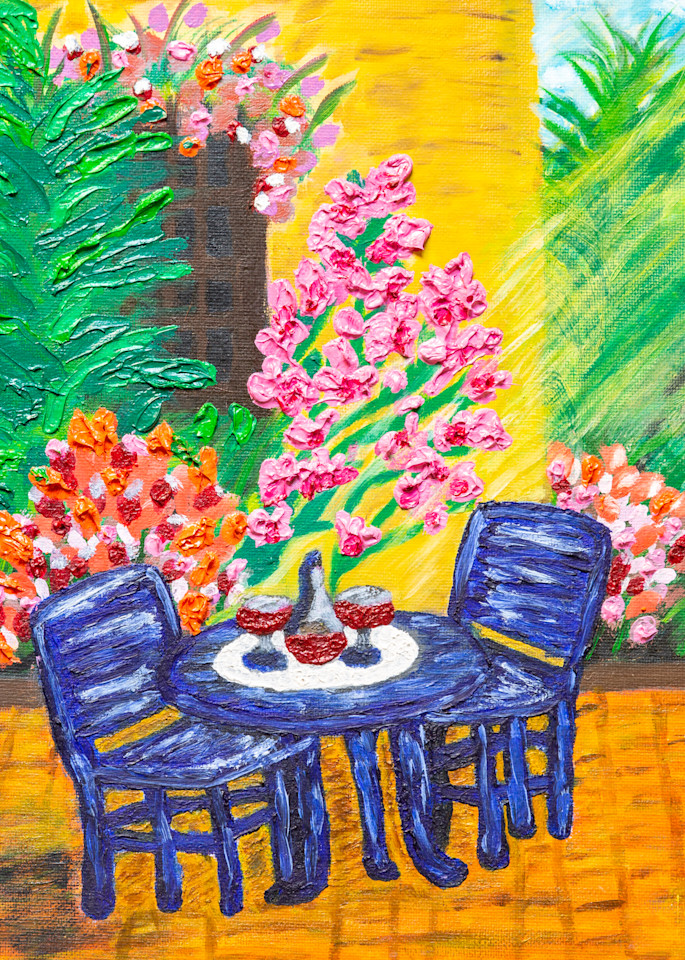 Tuscany Garden Table For Two Art | Art With Feeling