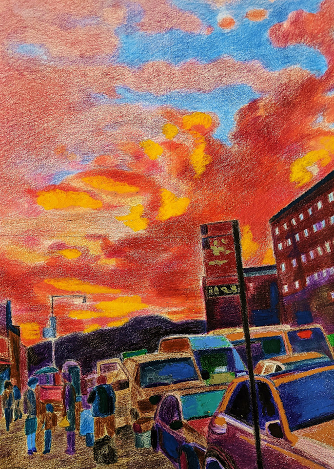 207 Broadway Sunset In Manhattan  Art | lencicio