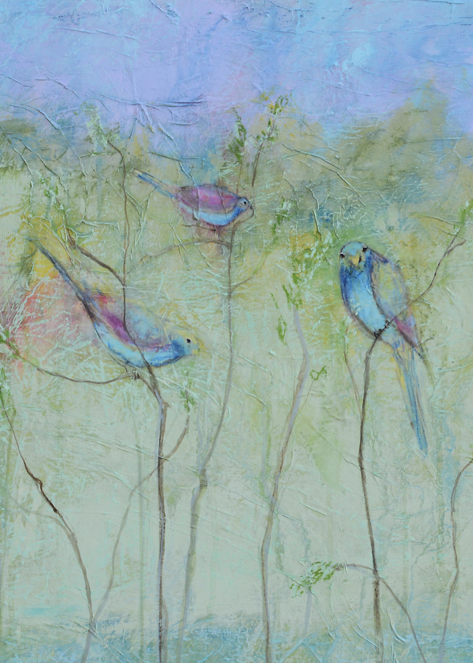 Three Birds In Spring 3 Art | Kristin Replogle Art, LLC