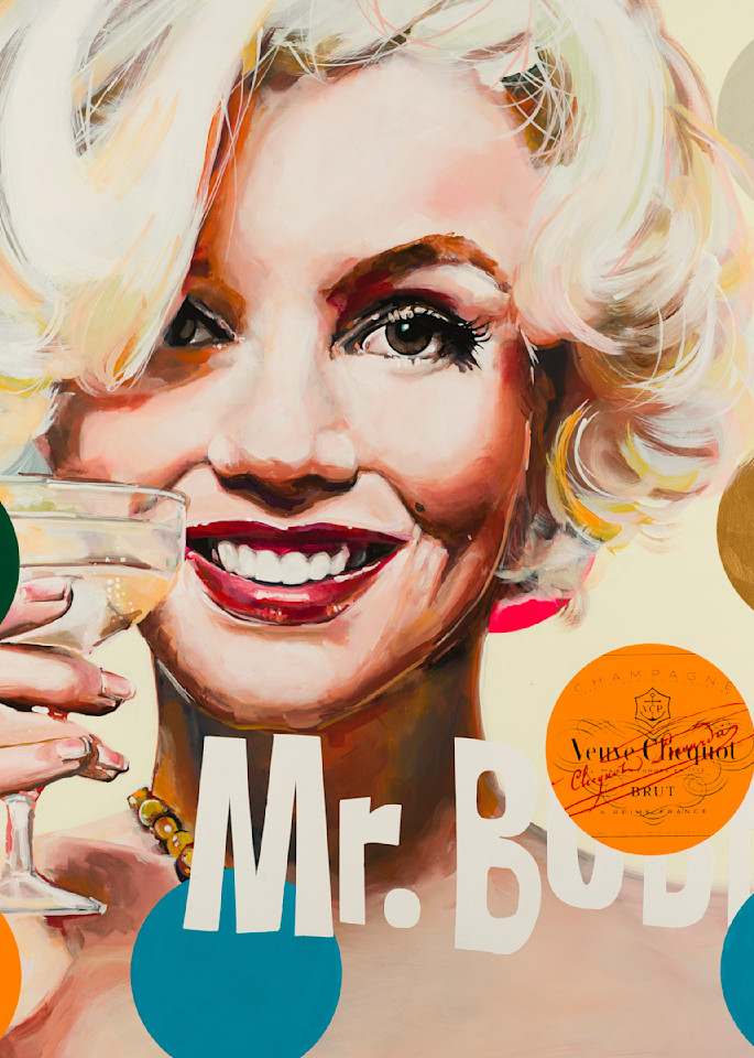 Marilyn Monroe enjoys champagne. We call fine champagnes Mr. Bubbles