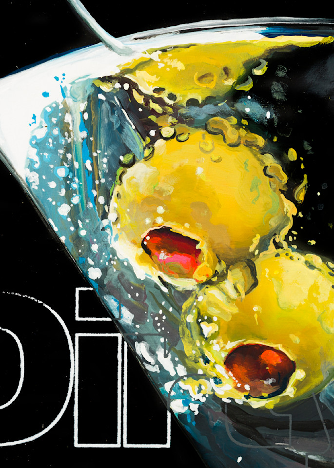 Dirty Martini With 2 Olives Art | Jeff Schaller