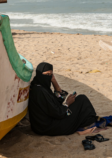 Muslim Woman - Marina Beach, Chennai, India