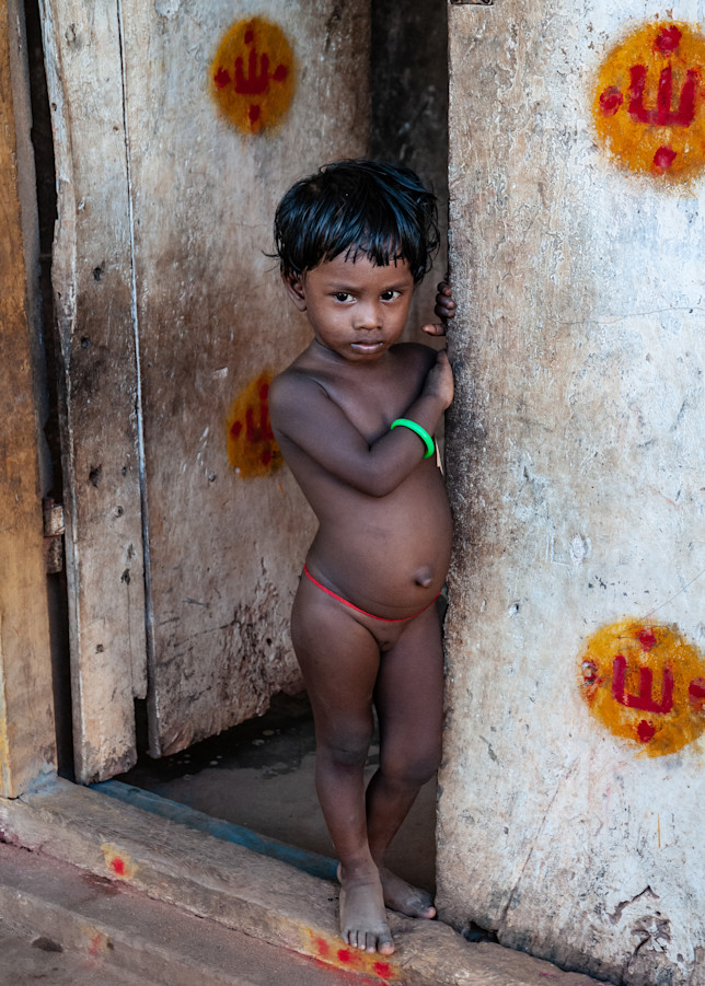 Girl in village near Auroville, Tamil Nadu, India