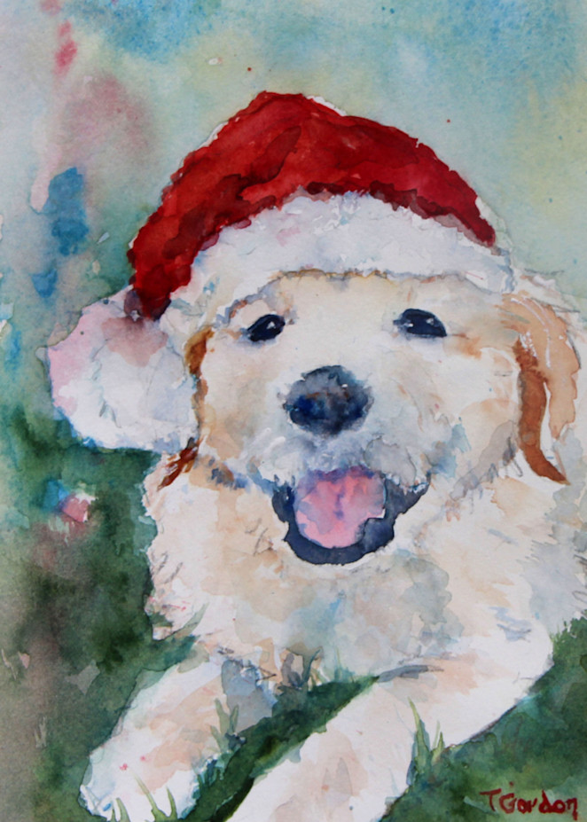 Christmas Pup Art | Terri Gordon Art