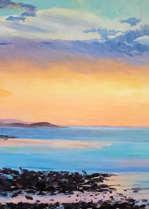 Wadsworth Cove Sunset Art | https://www.pajaritaflora.com/