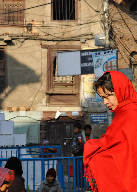 Woman in Red - Durbar Square, Kathmandu