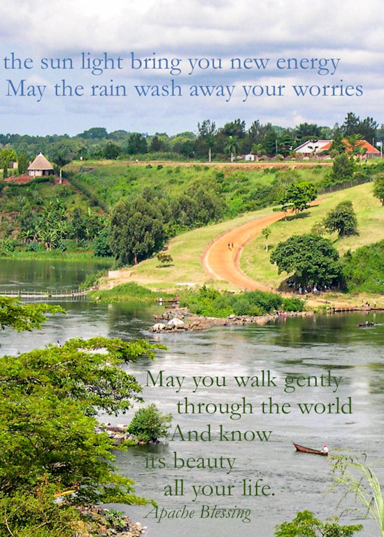 Uganda - Peaceful Rural Scene, with quote