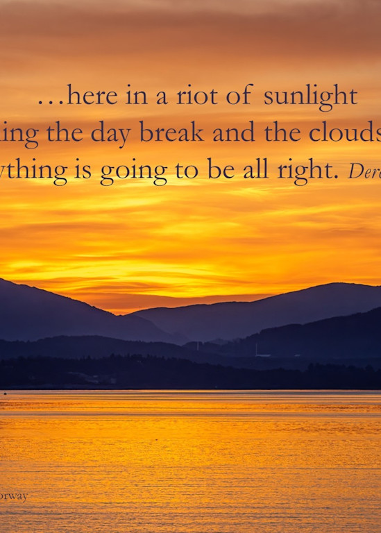 Norway - Brilliant Dawn, with quote