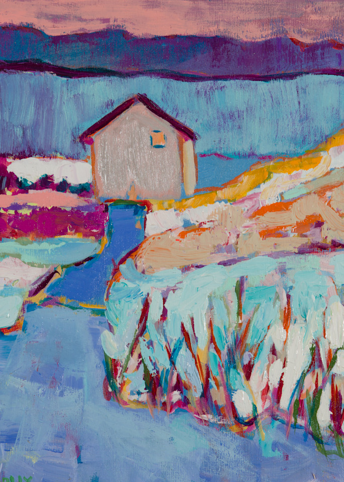 January Sun And The Old Stone Barn 1 Ice Age Trail   Indian Lake Segment Art | Molly Krolczyk Paintings
