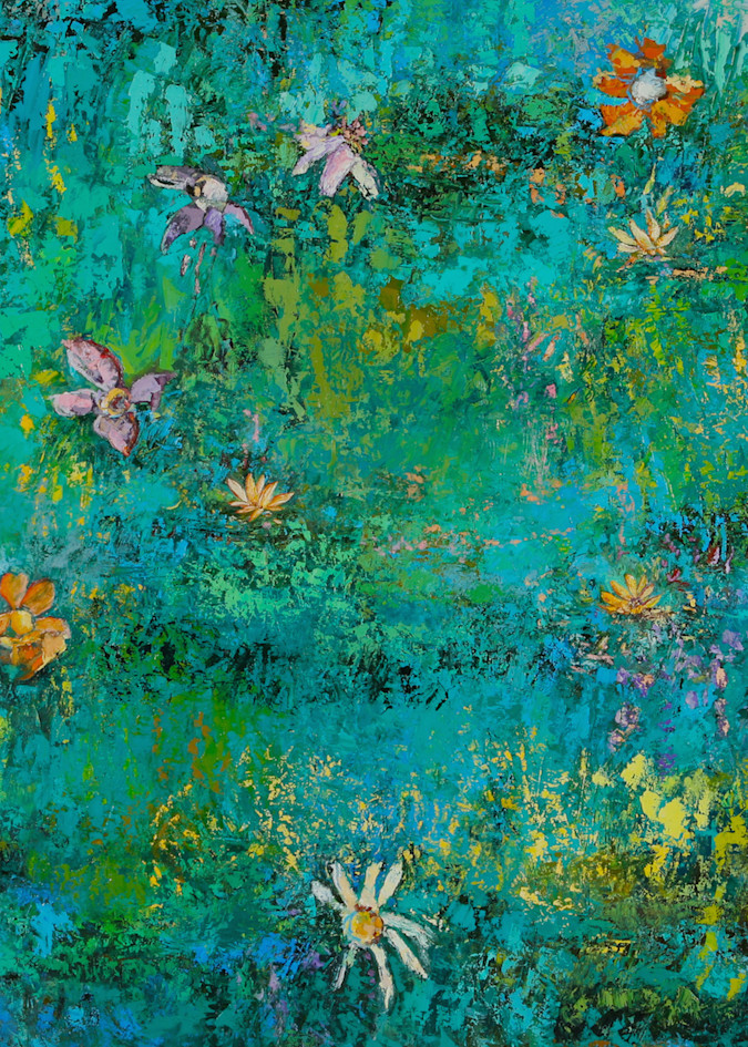 Modern Monet Inspired Canvas Wall Art 