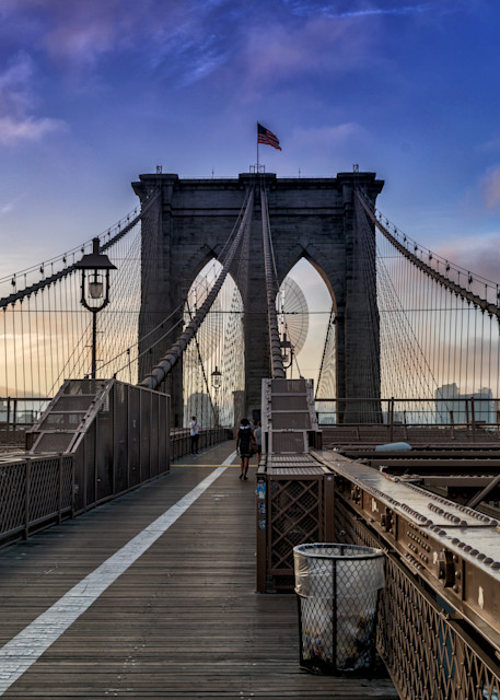 Dawn on the Brooklyn Bridge