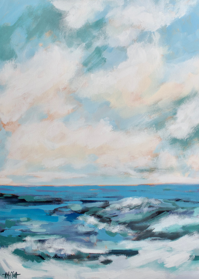 Giclee Art Print - Southern Seascape  I- by contemporary Impressionist April Moffatt

