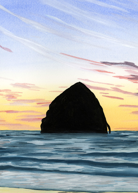 "The Rock" Fine Art Gouache Print by Amy Duffy