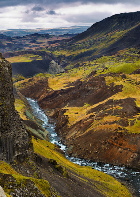 Overlooking the Fossa River in Iceland