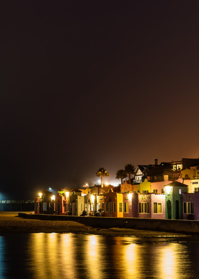 Capitola Condos And Pier At Night Photography Art | Tom Ingram Photography