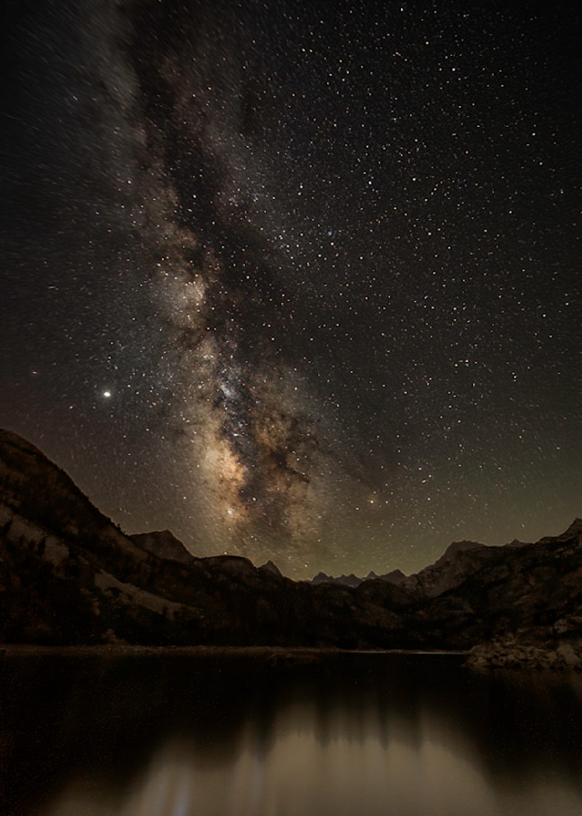 Milky Way Over Lake Sabrina Eastern Sierra  Photography Art | Tom Ingram Photography