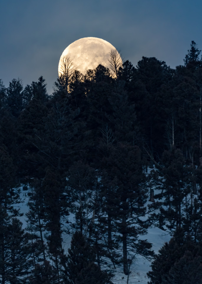 Full Moon Setting Over Yellowstone  Photography Art | Tom Ingram Photography