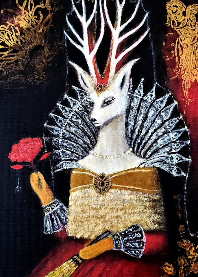 Princess Blanche De La Biche Print Art | The Mysterious Domain: Alyne Whiteswan Art