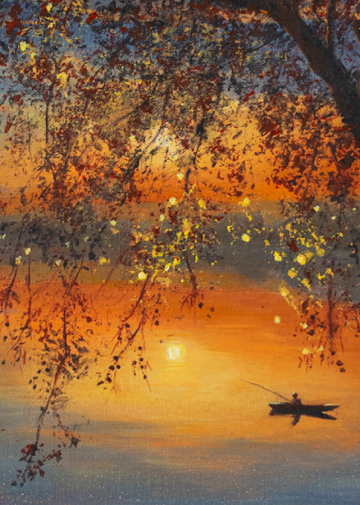 Sunset Fishing Art | Mariya Tumanova ART