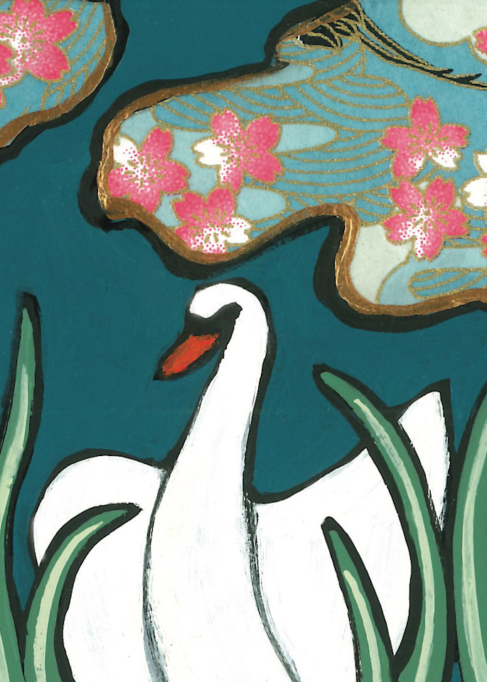 Swimming Swan 1 Art | Kristin Replogle Art, LLC