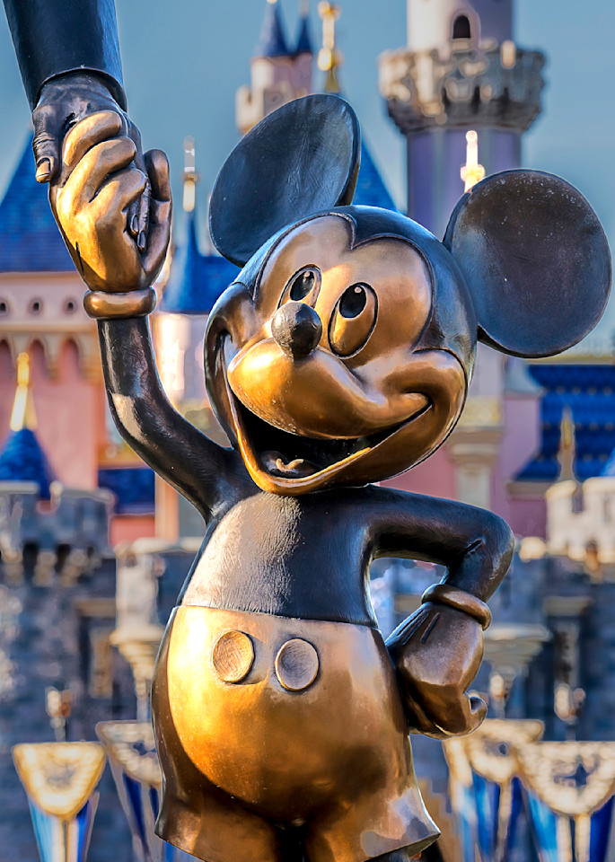 Mickey Mouse and Sleeping Beauty Castle - Disneyland Wall Art 