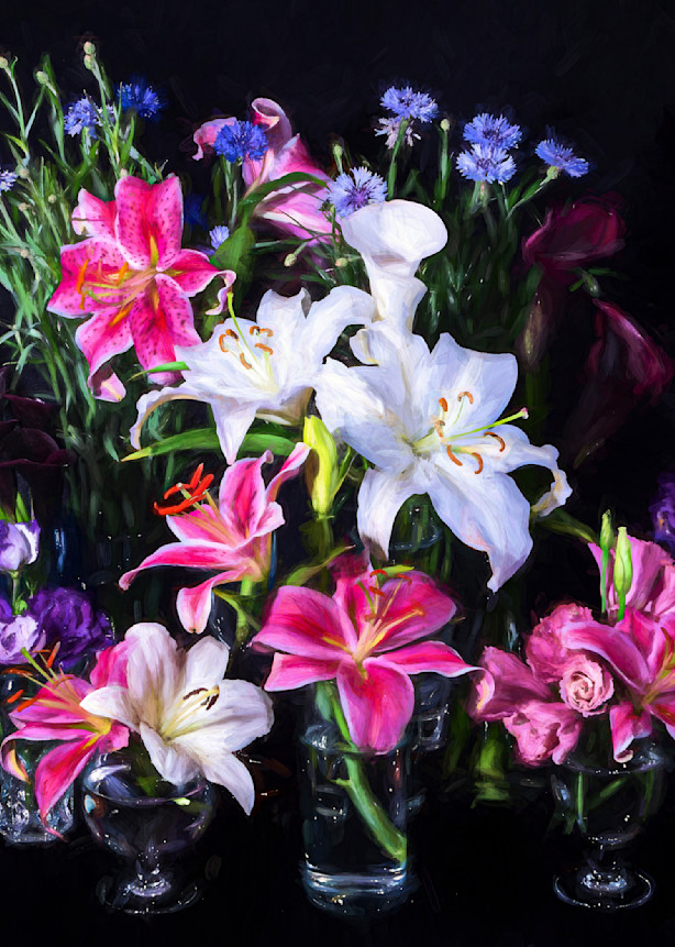 Lilies Galore Photo-painting