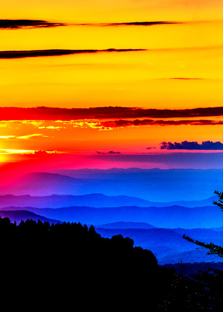 Roan Mountain Sunset Silhouette