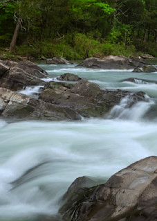 Cossatot Falls 2 Panorama Photography Art | Images of the Ozarks, Photography by Steve Snyder