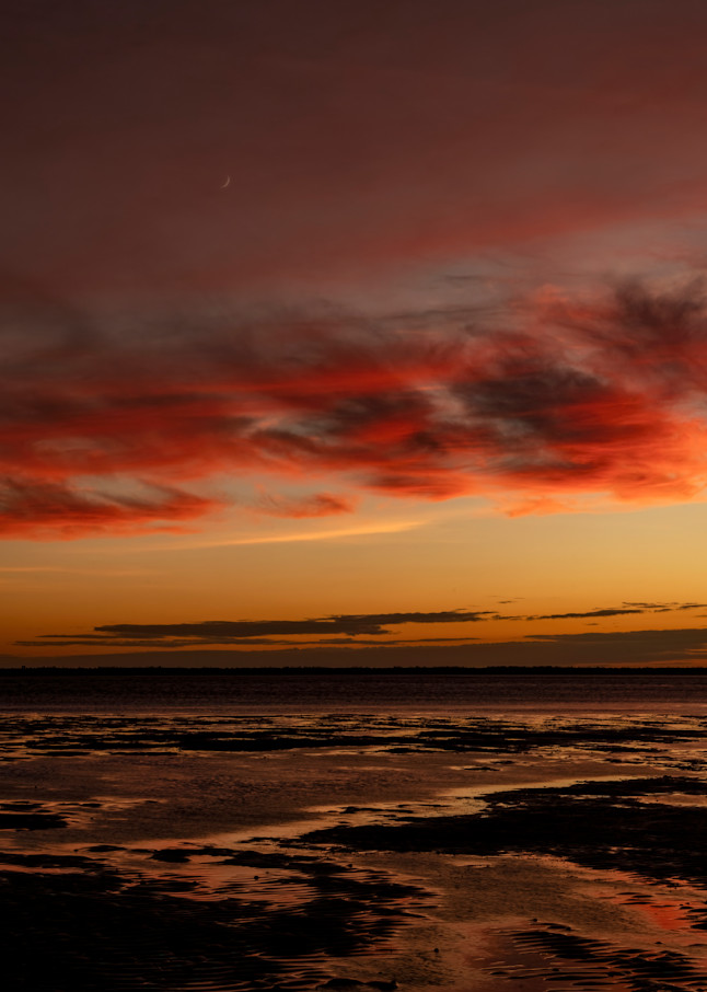 Hurricane Ian   Ochlocknee Bay Drawdown Sunset Photography Art | Distant Light Studio