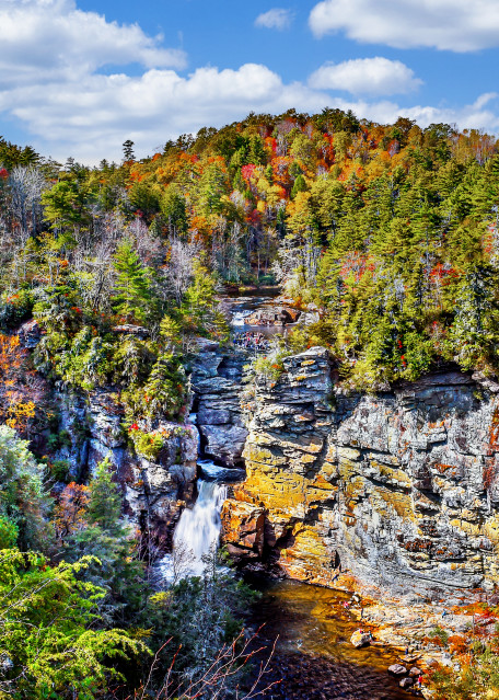 Linville Falls Erwin's View in Autumn