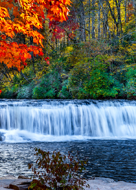 Hooker Falls Framed by Autumn Leaves